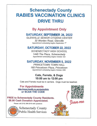 2022 Rabies Clinic Schedule