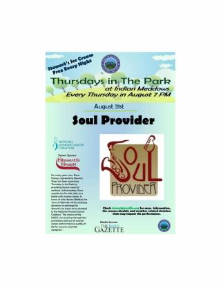 Thursdays in the Park- Soul Provider