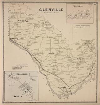 Map of Glenville NY from 1866