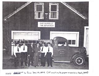East Glenville Original Fire House, Fire Fighters and Fire Truck