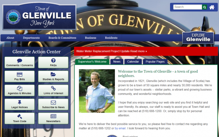 New Glenville Website Homepage